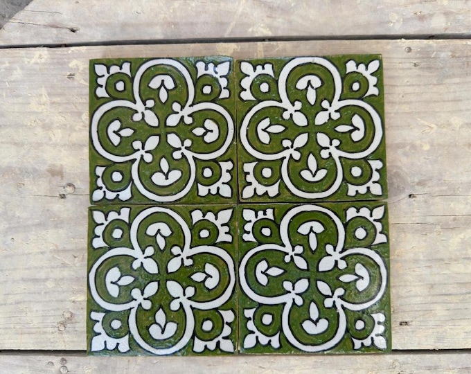 Handmade Hand-Painted Moroccan Tiles | Custom Sizes | Authentic Wood-Fired Ceramic Decor | Unique Home & Wall Art