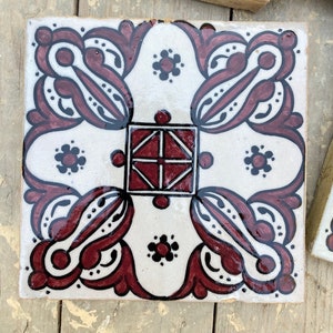 6*6 inches, Moroccan Zellige, Moroccan tiles handmade and hand painted, decorative tiles 15/15 cm, Moroccan tiles.