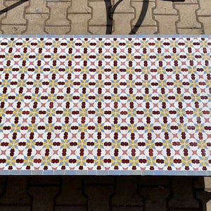Ręcznie robiony marokański prostokątny stół mozaikowy do jadalni i niski stół