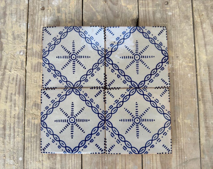 Moroccan Zellige, Moroccan tiles handmade and hand painted, decorative tiles 10/10 cm, Moroccan tiles.