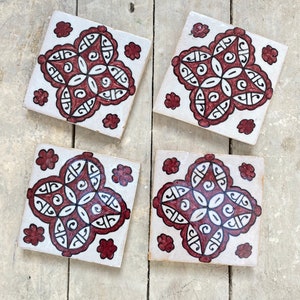 Moroccan Zellige, handmade and hand-painted Moroccan tiles, 10/10 cm decorative tiles, Moroccan tiles.
