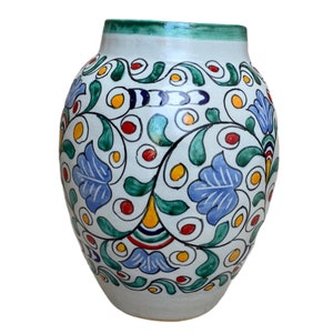 Handmade traditional Moroccan ceramic vase, Moroccan ceramic handmade vase, pottery vase, handmade vase