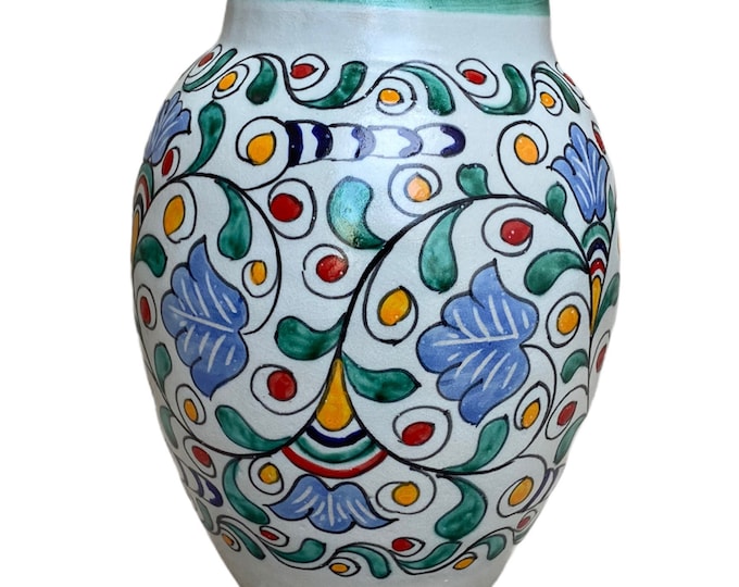 Handmade traditional Moroccan ceramic vase, Moroccan ceramic handmade vase, pottery vase, handmade vase