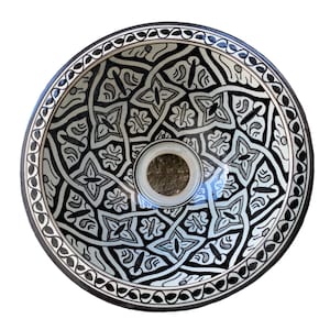 Moroccan ceramic sink, handmade and hand painted/ handmade washbasin/ ceramic washbasin/Moroccan washbasin.