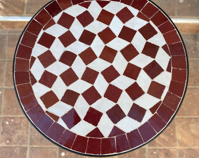 Moroccan mosaic table / mosaic table / handmade mosaic table / mosaic round balcony table