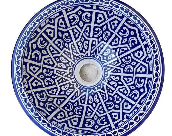 Handmade and hand painted Moroccan ceramic sink/washbasin. Moroccan washbasin handmade.ceramics sink