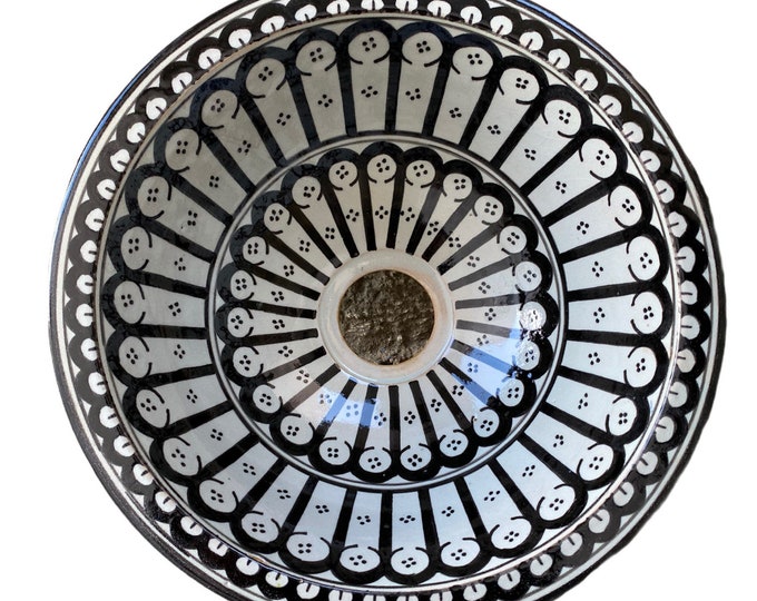 Moroccan ceramic sink, handmade and hand painted/ handmade washbasin/ ceramic washbasin/Moroccan washbasin.