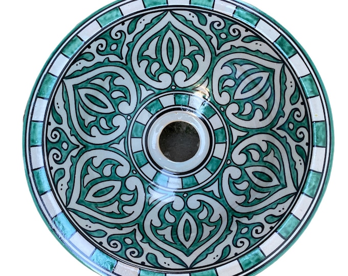 Handmade and hand painted Moroccan ceramic sink/washbasin. Moroccan washbasin handmade.ceramics sink
