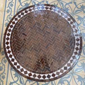Mosaic table/ zellige table/ handmade Moroccan mosaic table/ mosaic crafts.