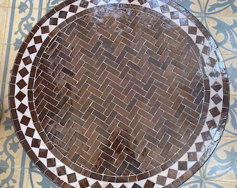 Mosaic table/ zellige table/ handmade Moroccan mosaic table/ mosaic crafts.