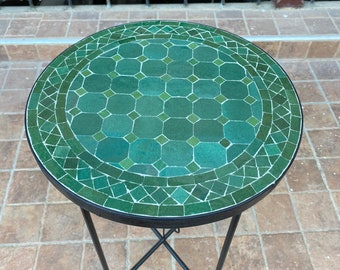 Mosaic table / Moroccan mosaic table / handmade table / round mosaic table / indoor - outdoor mosaic table