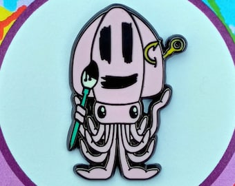 Ikka Splat "Happy" Hard Enamel Pin | Giant Squid by Nine Tails LLC