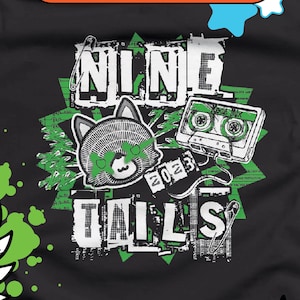 Nine Tails Kage Kitsune Mascot T-shirt | Original Shadow Nine Tailed Fox Cotton Tshirt by Nine Tails LLC