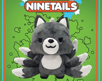NineTails - "Kage Kitsune" Shadow Nine Tailed Fox Plush