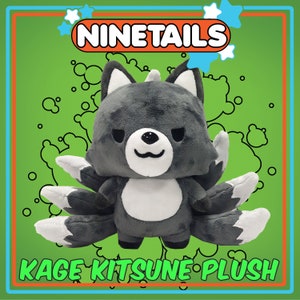 NineTails - &quot;Kage Kitsune&quot; Shadow Nine Tailed Fox Plush