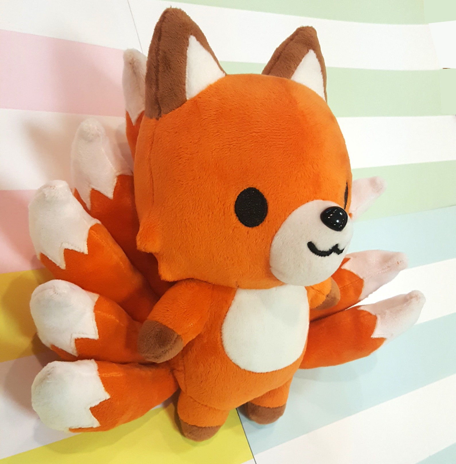 Ninetails kitsune Nine Tailed Fox Plush - Etsy