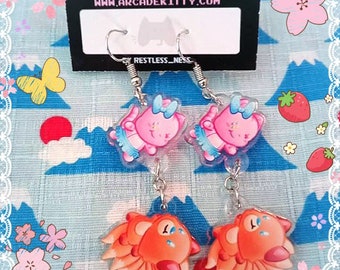 Nine Tails x Arcade Kitty - Kitsune and Kitty Earrings Limited Edition