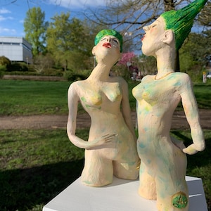Clay figures, clay sculptures, water figures, decoration, clay art, handmade