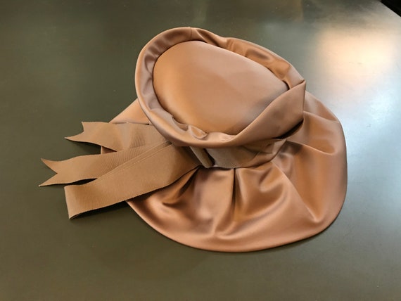 Beautiful Dark Dusty Rose Satin Hat