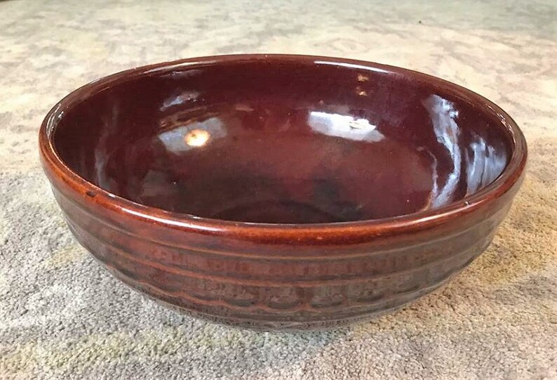 Vintage Mar-Crest Daisy and Dot Oven Proof Stoneware Bowl
