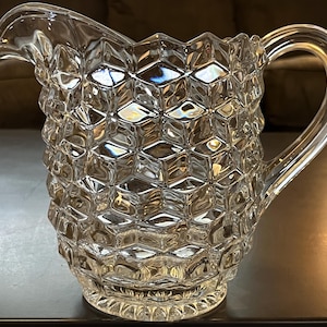 Fostoria Amercan Clear Pitcher 7 3/4&quot;.