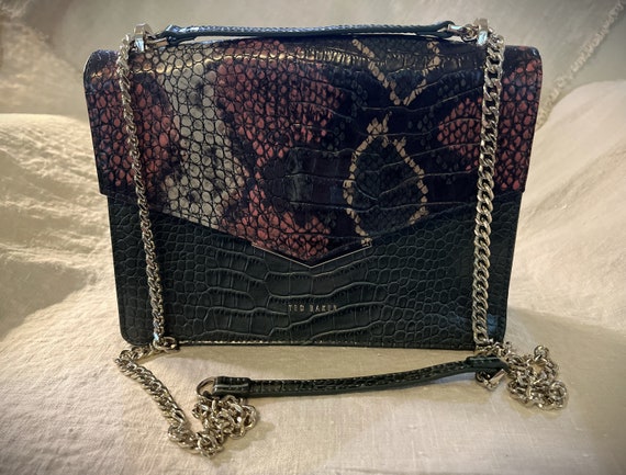 Ted Baker Leather Cross Body bag Purse Chain Hand… - image 2