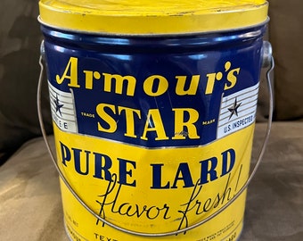 Armour Star 50lbs Pure Lard Tin / ティン缶 www.coopbergthal.com.py