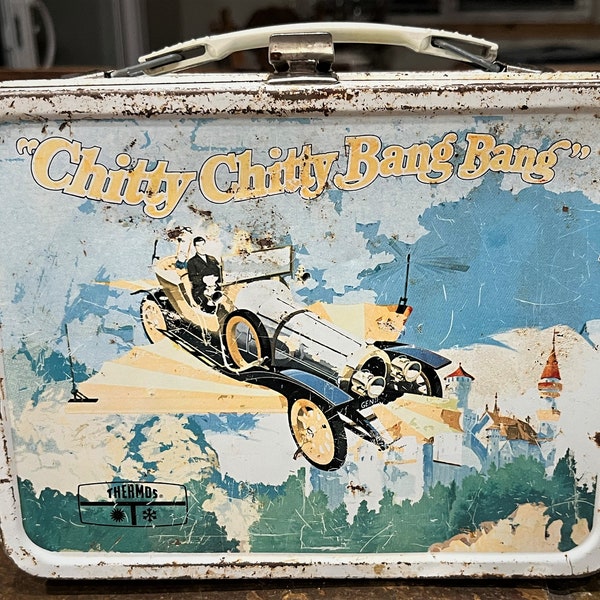 Vintage 1968 'Chitty Chitty Bang Bang' Lunch Box. No Thermos Bottle.