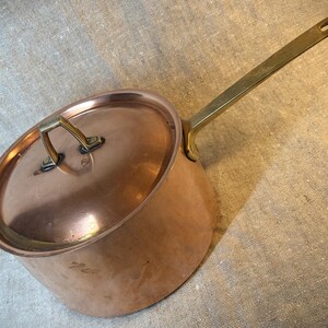 1801 Paul Revere Limited Edition Sauspan van 2 liter, roestvrij staal, koperen buitenkant, messing handvatknop.