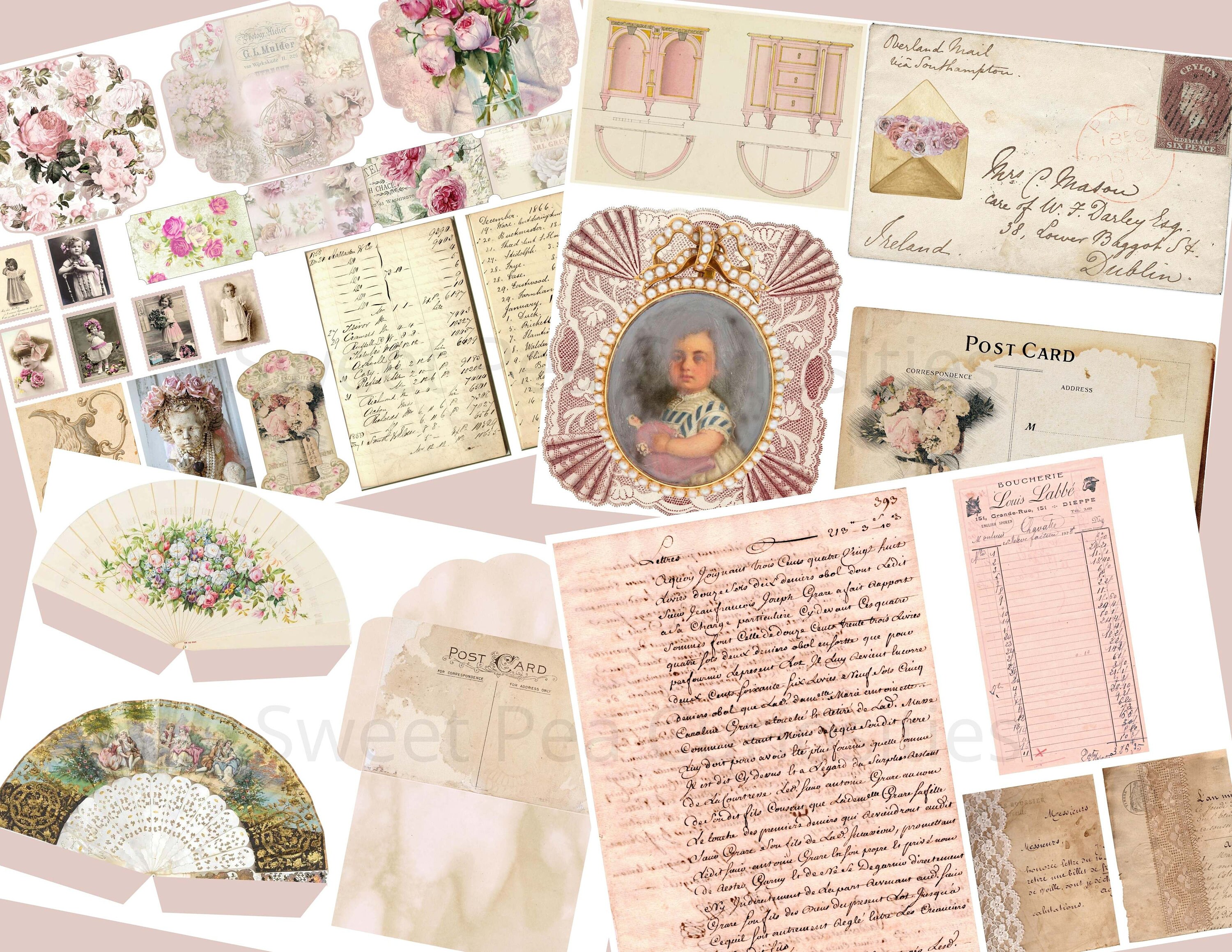 Shabby Chic Rose Blush Junk Journal Kit Digital Download - Etsy