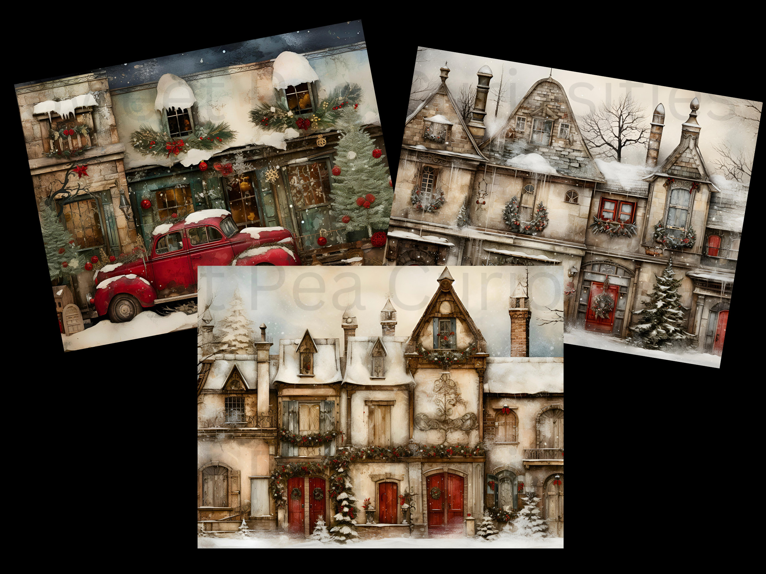 Christmas Paper, Junk Journal, Printable, Digital, Download, Junk ...