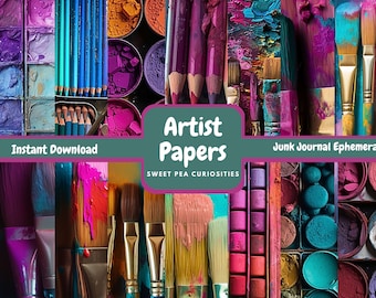 Junk Journal, Printable, Download, Digital, Art, Papers, Supplies, Kit, Ephemera, Collage, Vintage, Papers, Scrapbook, Mixed Media