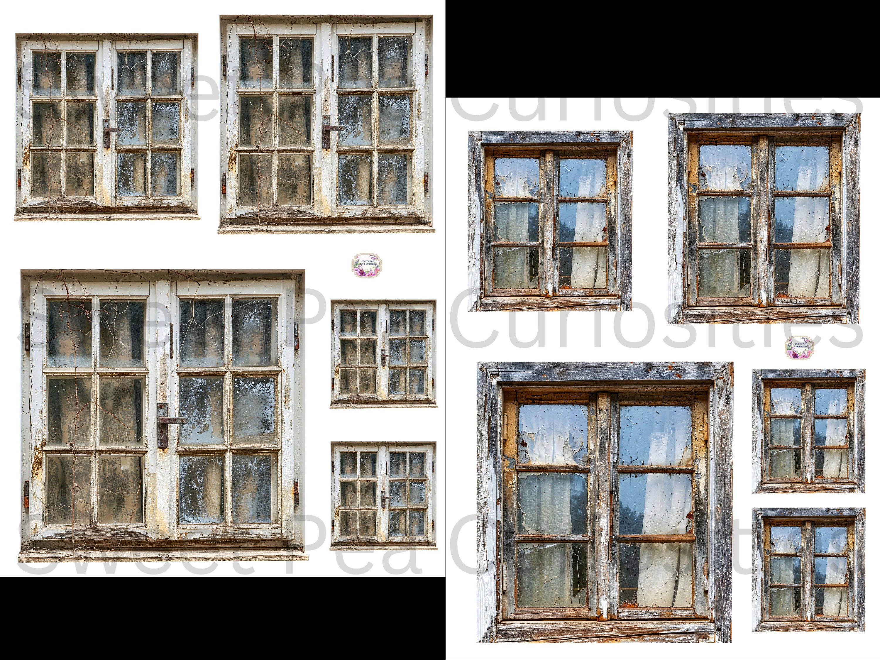 Vintage Attic, Windows, Paper, Vintage, Digital, Download, Printable ...