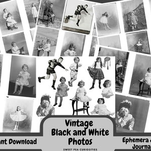 Vintage Photos, Junk Journal, Ephemera, Printable, Digital, Download, Mixed Media, Junk Journal Supplies, Collage, Scrapbook, pack