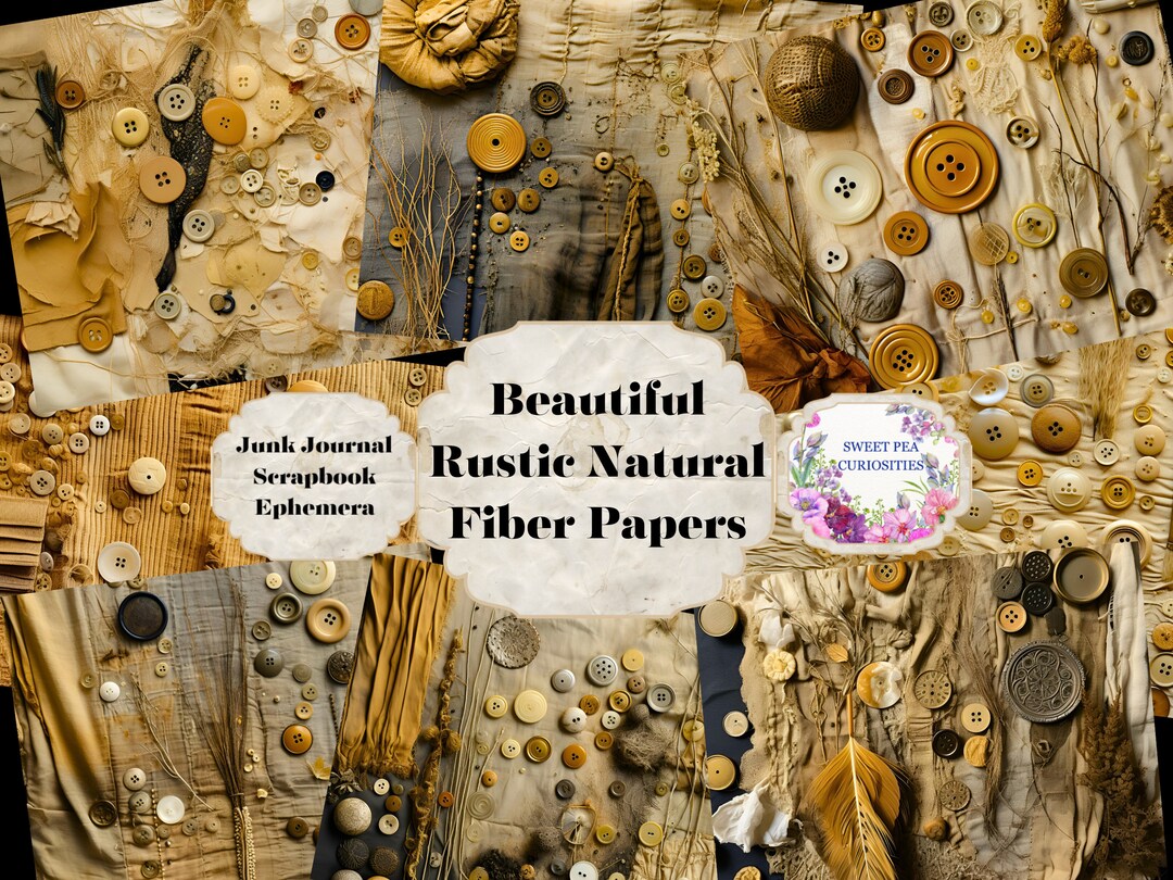 Junk Journal, Vintage Rustic Papers, Printable, Digital Download, Junk ...