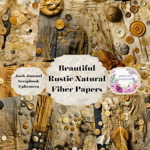 Junk Journal, Vintage Rustic Papers,  Printable, Digital Download, Junk Journal kit, Collage, Scrapbook, Sewing, Pack, Ephemera, Supplies