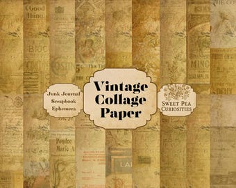 Papier vintage, cyfrowy, do pobrania, do druku, materiały do dziennika śmieci, kolaż, album ze zdjęciami, technika mieszana, dziennik, opakowanie, dziennik śmieci, efemeryda