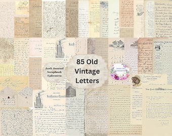 84 Vintage, Letters, Telegrams, Junk journal ephemera,  Junk Journals, Ephemera, Stationery, Digital Paper, Scrapbooking, Art Journals, Art