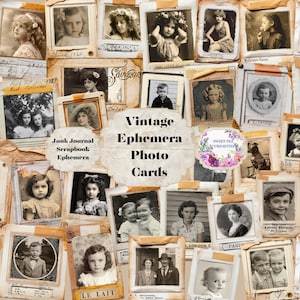 Cartões de fotos, Kit de diário de sucata, Digital, Download, Imprimível, Diário de sucata, Sujo, Álbum de recortes, Efêmera, Grunge, Mídia mista, Shabby Chic