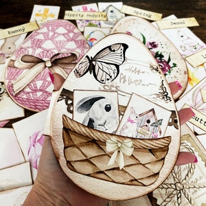 Easter Egg Pocket Cards, Digitale, Download, Stampabile, Junk Journal, Scrapbook, Junk Journal supplies, Kit, Pack, Ephemera, Vintage, Paper