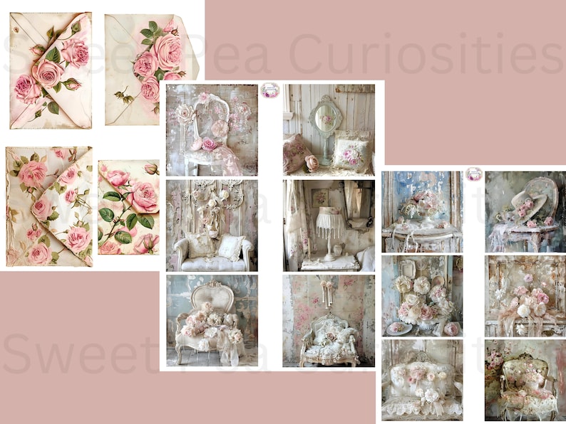 Shabby Chic, Tall Slim, Junk Journal Kit, Digital, Download, Printable ...