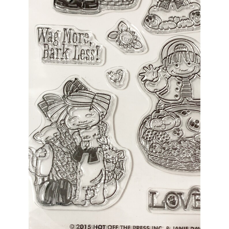 Clear Stamps Ephemera girl Planner Dog Mixed Media Clear stamp set cat Junk Journal Cardmaking Janies Furry Friends boy, DYI