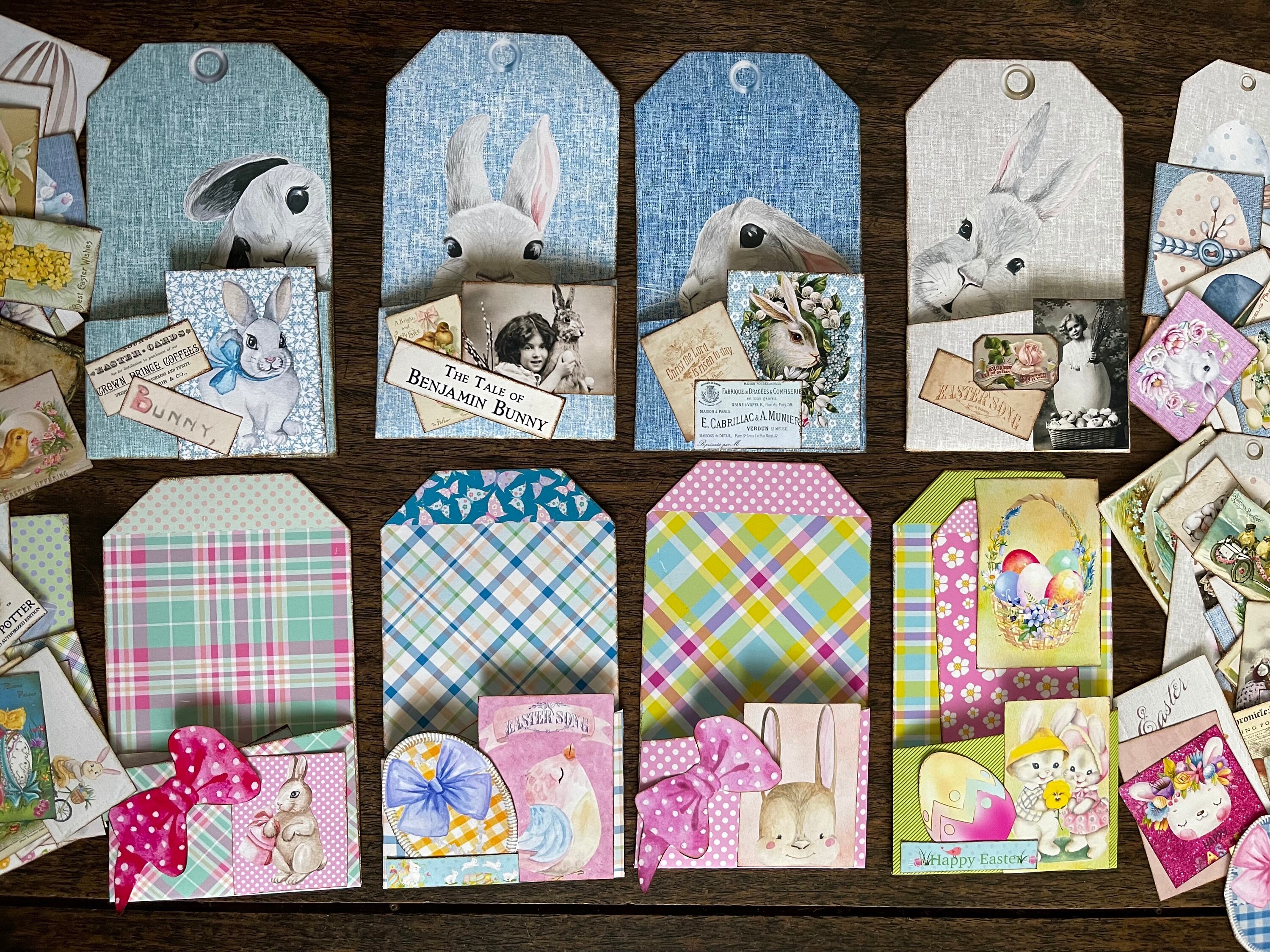 Easter, Pocket Tags, Loaded Envelope, Junk Journal Kit, Printable ...