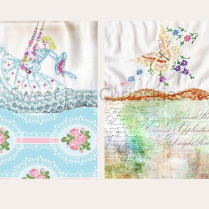 Lace, Linens, Vintage Material, Digital, Download, Printable, Junk ...
