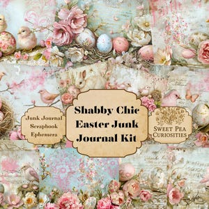 Easter, Junk Journal Kit, Paper, File Folders, Pockets, Tags, Kit, Digital, Download, Printable, Junk Journal, Collage, Scrapbook, Ephemera