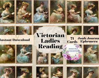 Printable, Download, Digital, Victorian, Book, Junk Journal, Supplies, Kit, Ephemera, Collage, Vintage, Papers, Scrapbook, Vintage, Photo