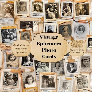 Photo Cards, Junk Journal Kit, Digital, Download, Printable, Junk Journal, Grungy, Scrapbook, Ephemera, Grunge, Mixed Media, Shabby Chic