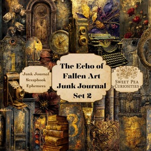 The Echo of Fallen Art, Set 2 Junk Journal Kit, Digital, Download, Printable, Junk Journal, Grungy, Scrapbook, Ephemera, Grunge, Mixed Media