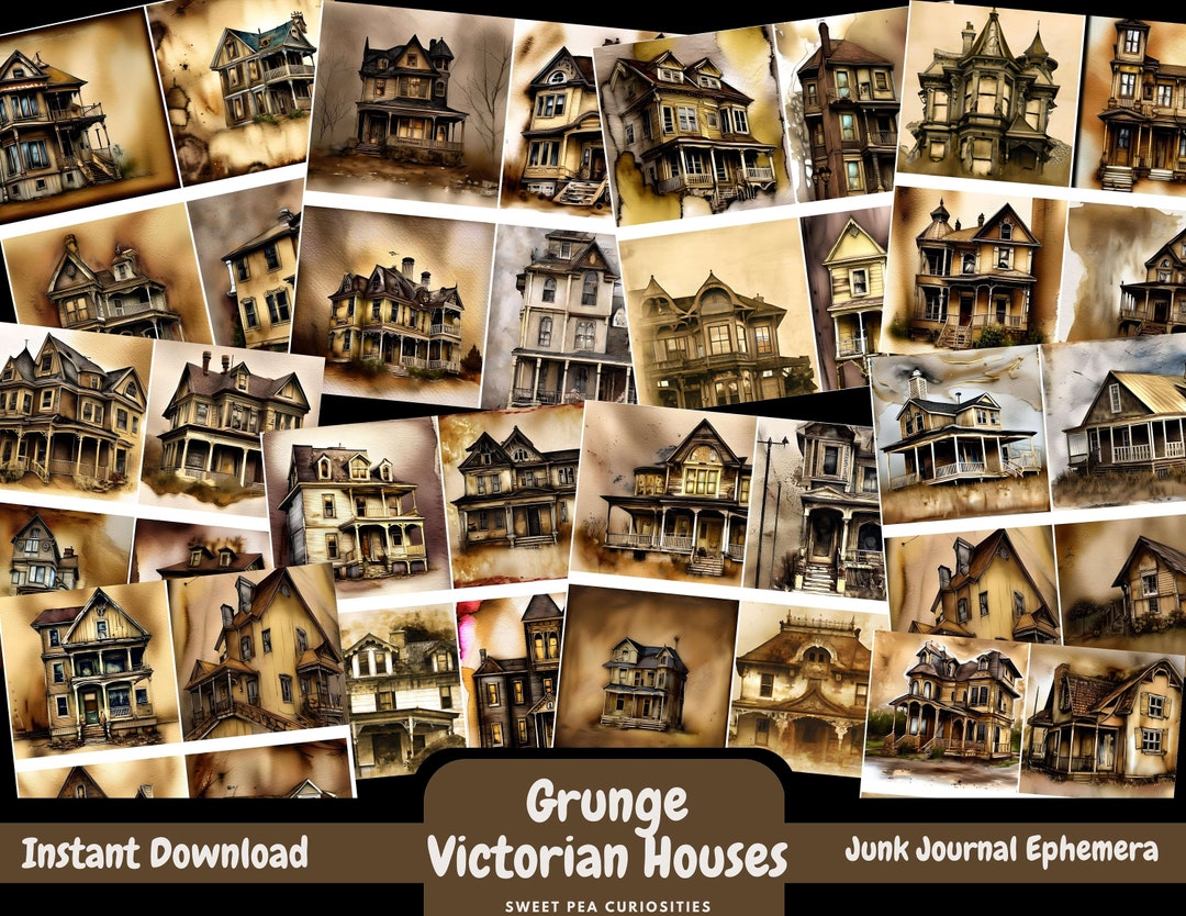 Junk Journal, Printable, Download, Digital, Papers, Houses, Junk ...