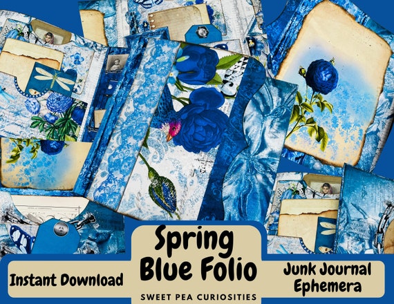 Journal Blue Basic Craft Supplies & Tools Papercraft All in one Basic Blues Junk Journal ...